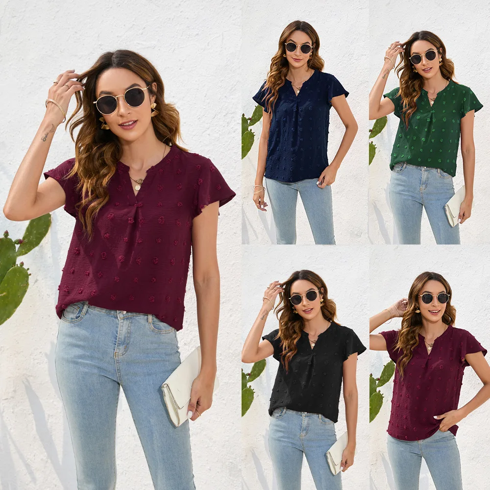 

Women's Faion Loose Casual Crew Ne ort Sve T-irt Comfortable Breathable Color irt for Autumn Season