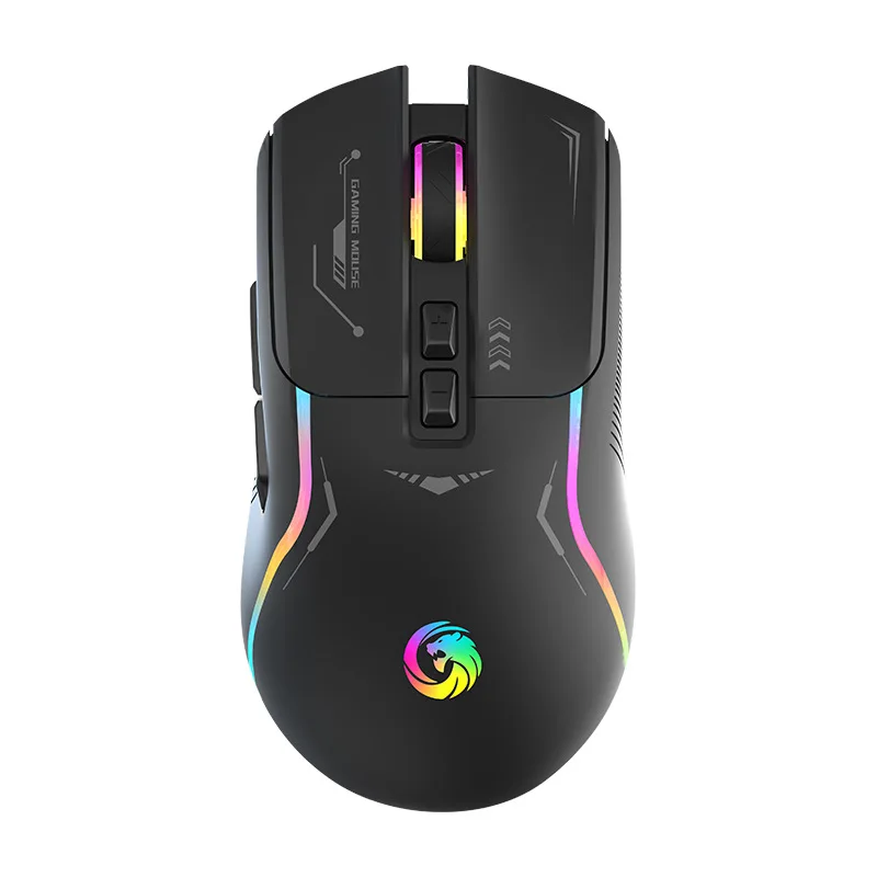 Ratón para juegos por cable estilo mecánico - Programación macro Computadora para juegos FPS brillante RGB Ratón universal para deportes electrónicos habilitado para audio