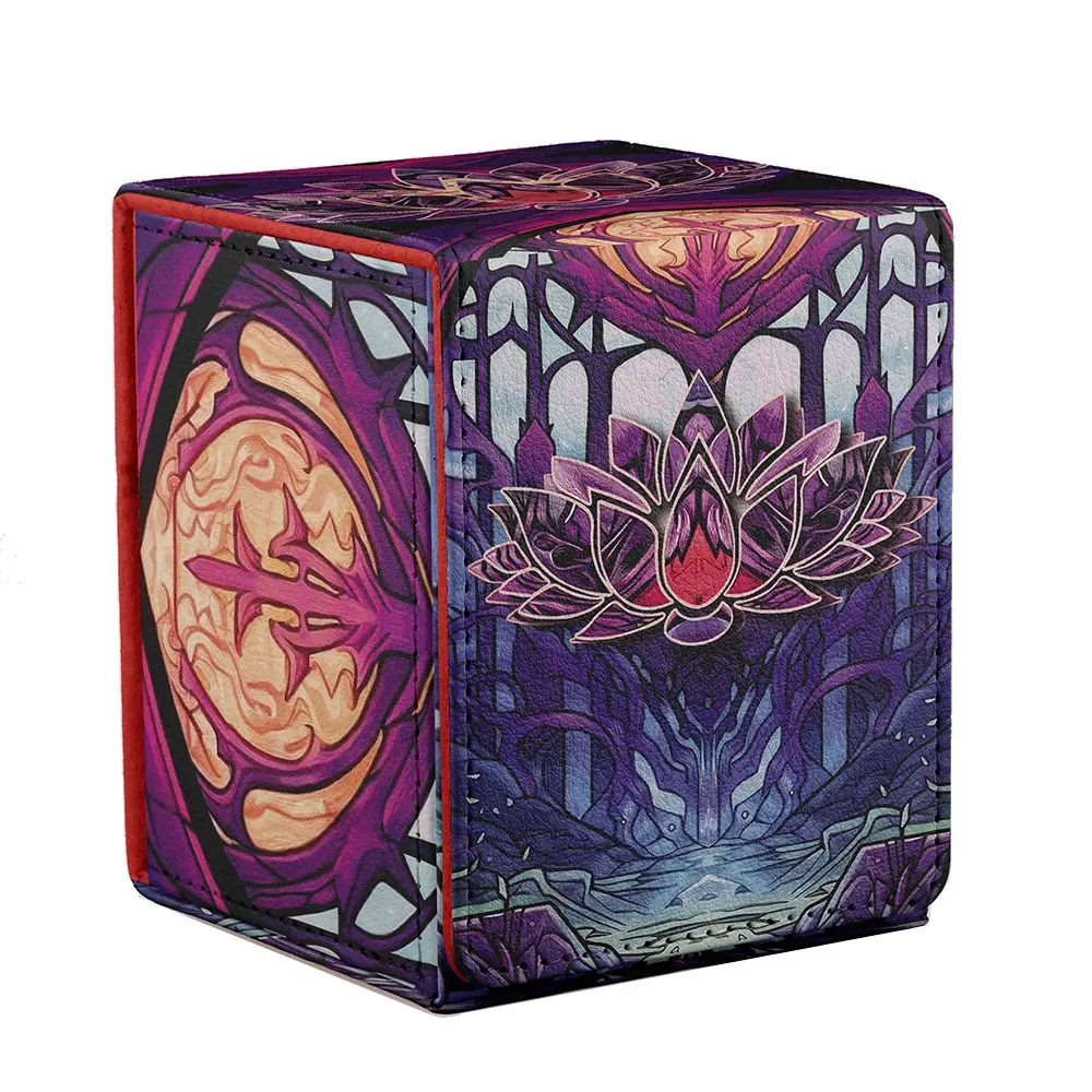 

Card Deck Box Fits for YGO MTG，100+ Card Storage Box Trading Card Games PU Leather Card Storage Box Premium Card Deck Case