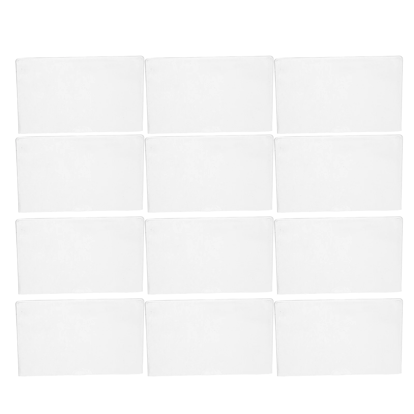 

16 pcs ID Card Holder Transparent PVC Lightweight High Tensile Sleeves for Credit Baseball Trading Cards Protector Name Tags