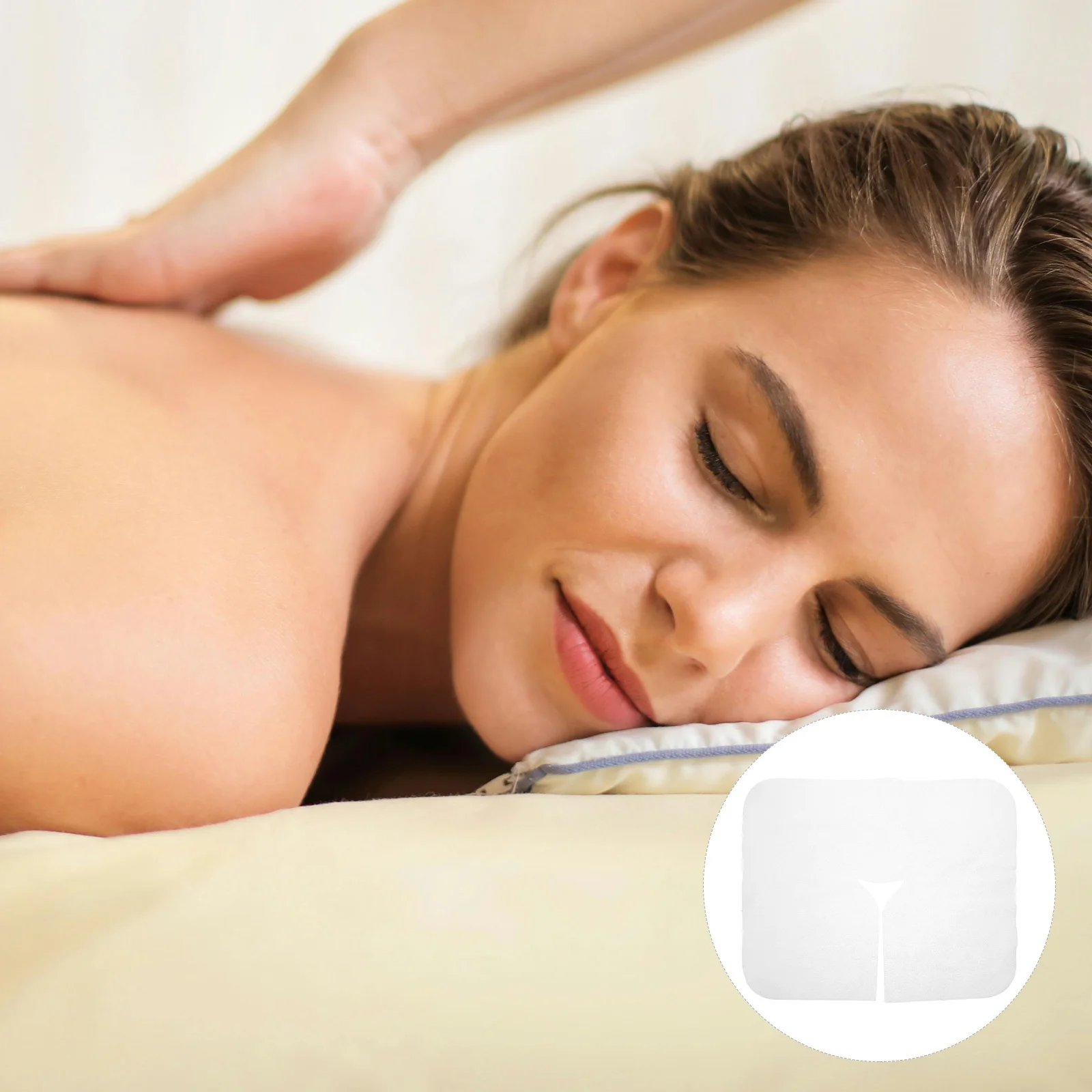 

100Pcs Disposable Covers 42x33cm Nonwoven Soft Massage Headrest Covers for Spa Beauty Salon Tattoo Bed