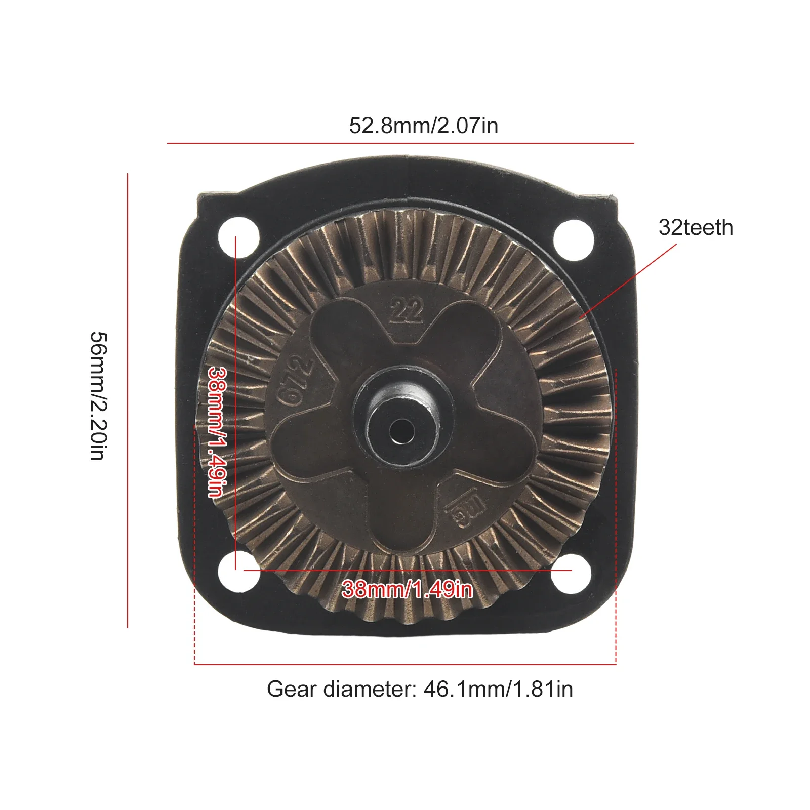 

Practical Angle Grinder Angle Grinder Gear Assembly Gear Assembly GWS6-100 Gear Parts Replacement Plastic Power