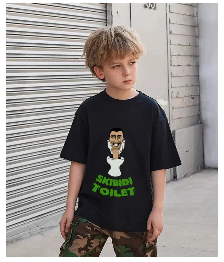 Game Skibidi Toilet Tshirt Kids Short-sleeved Colorful Print Speakerman T-shirt Baby Boys Summer Streetwear Girls Casual Tops