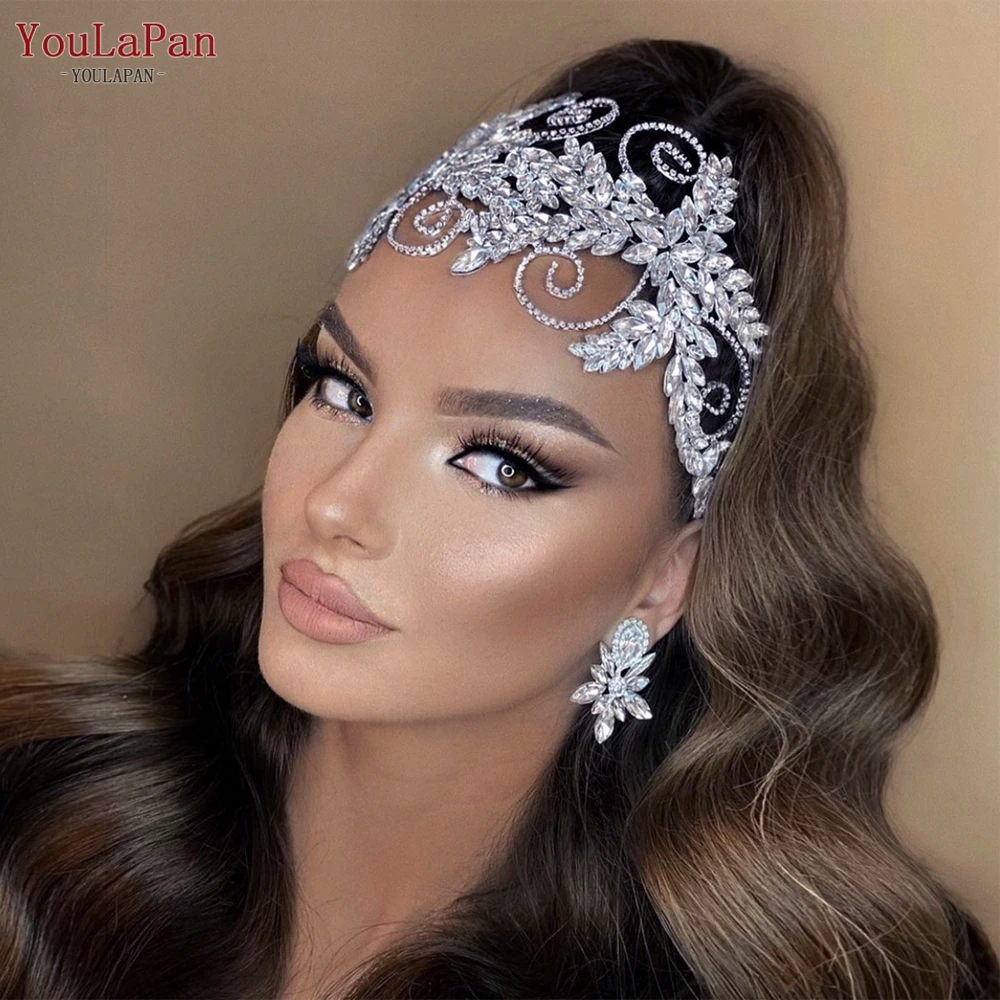 YouLaPan Bride Wedding Hair Accessories Rhinestone Headpiece Bridal Headband Crystal Hair Ornament  Woman Girl Headdress HP443