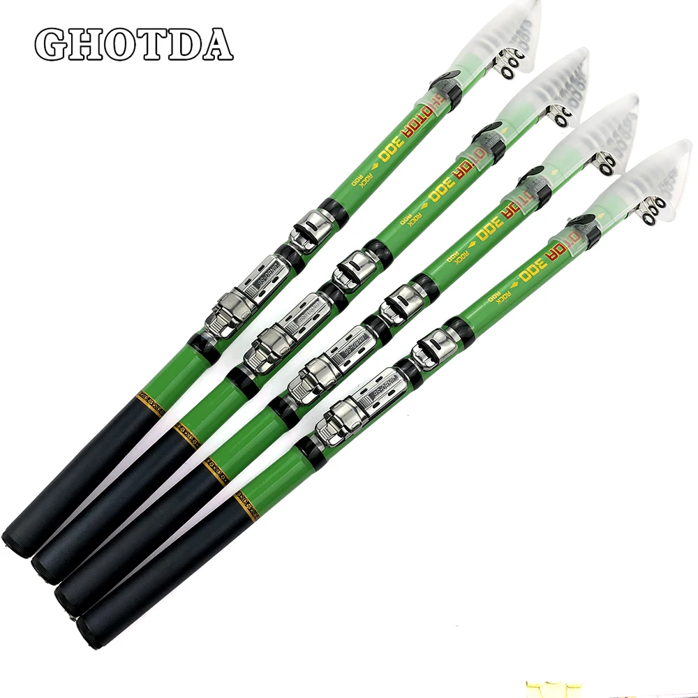 Short Fishing Rods 1.5-3m Telescopic Surfcasting Spinning Rock Rod Coast Casting Feeder Carbon Fiber Ultralight Fly Trout Tackle