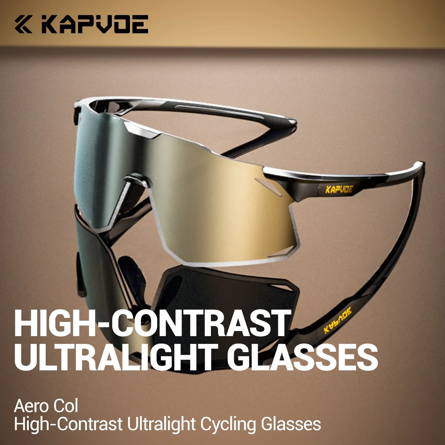 

Kapvoe Men MTB Road Bicycle Eyewear Outdoor Sports Bike Sunglasses Cycling Glasses for GogglesHunting Driving UV400 Protecion