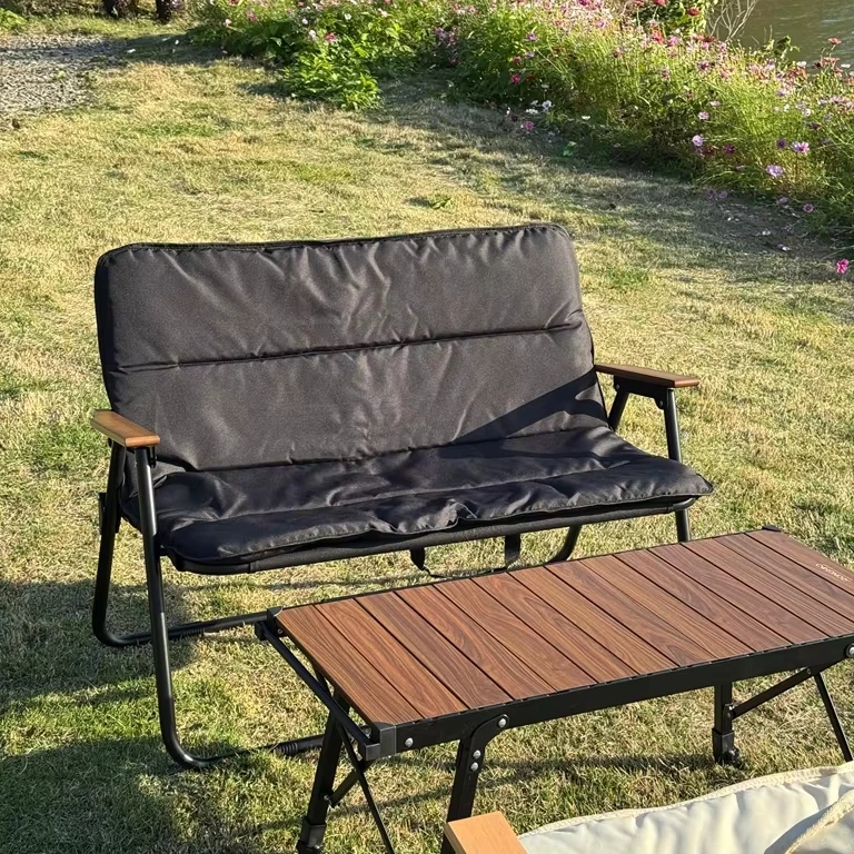 

HOT SALE Comfortable Cushion Outdoor Double Folding Camping Chair for Beach or Camping Loveseats