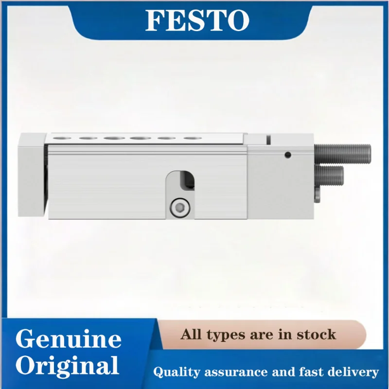 Пневматический мини-цилиндр FESTO543943 DGSL-10-20-PA с линейной направляющей, диаметр 10 мм, ход 20 мм, с эластичной подушкой PA, пневматический актуатор