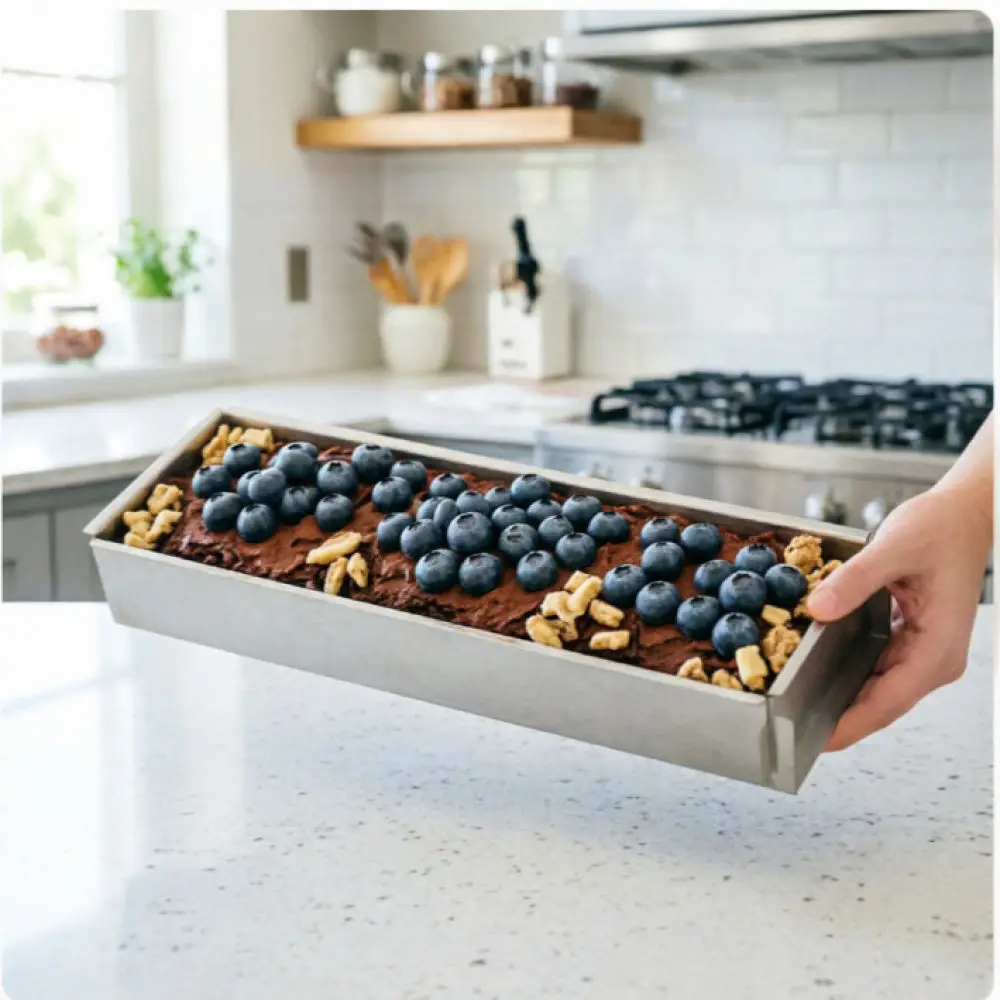 Stainless Steel Tiramisu Baking Mold Rectangular Cake Pan Tray Detachable Side Pastry Tool With Spatula Kitchen Accessories