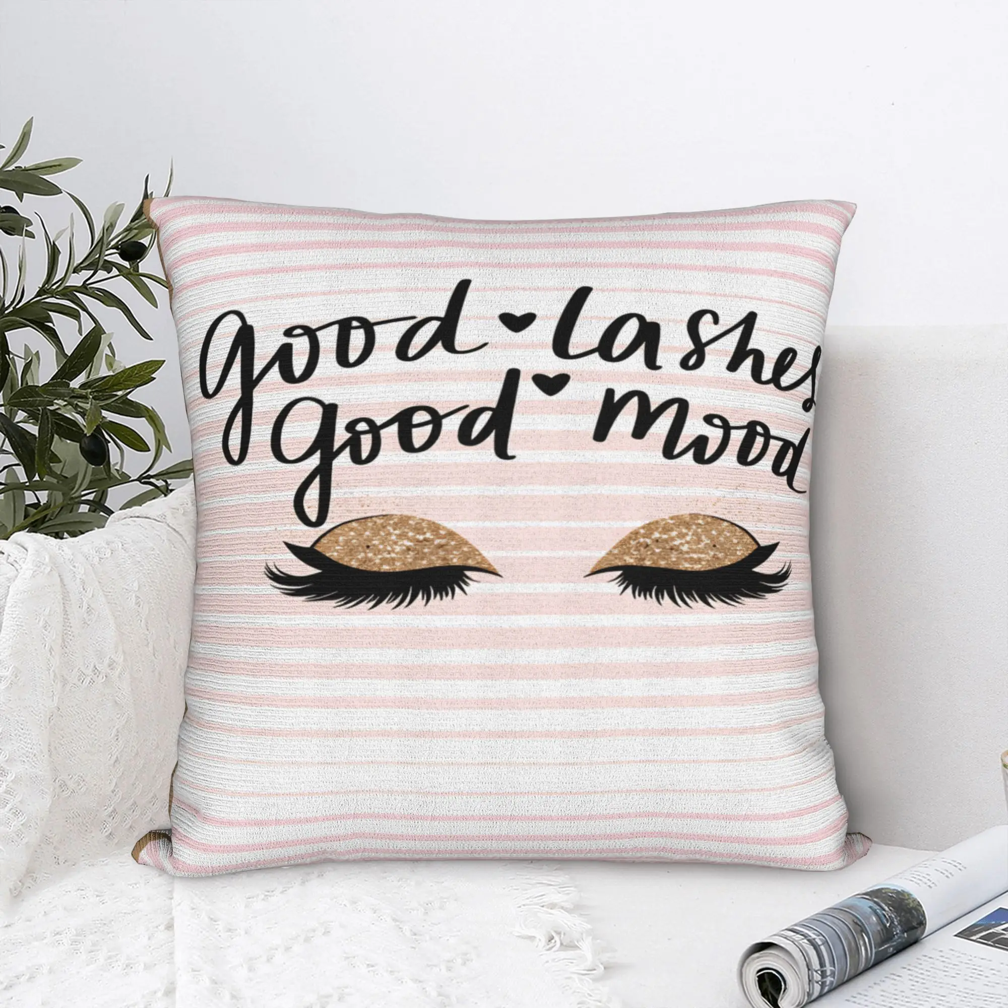 Pillow Case Cosmetics Makeup Tools Illustration Design  Pillow Cover For Sofa Home Decoration Cute Funny Pillowcases