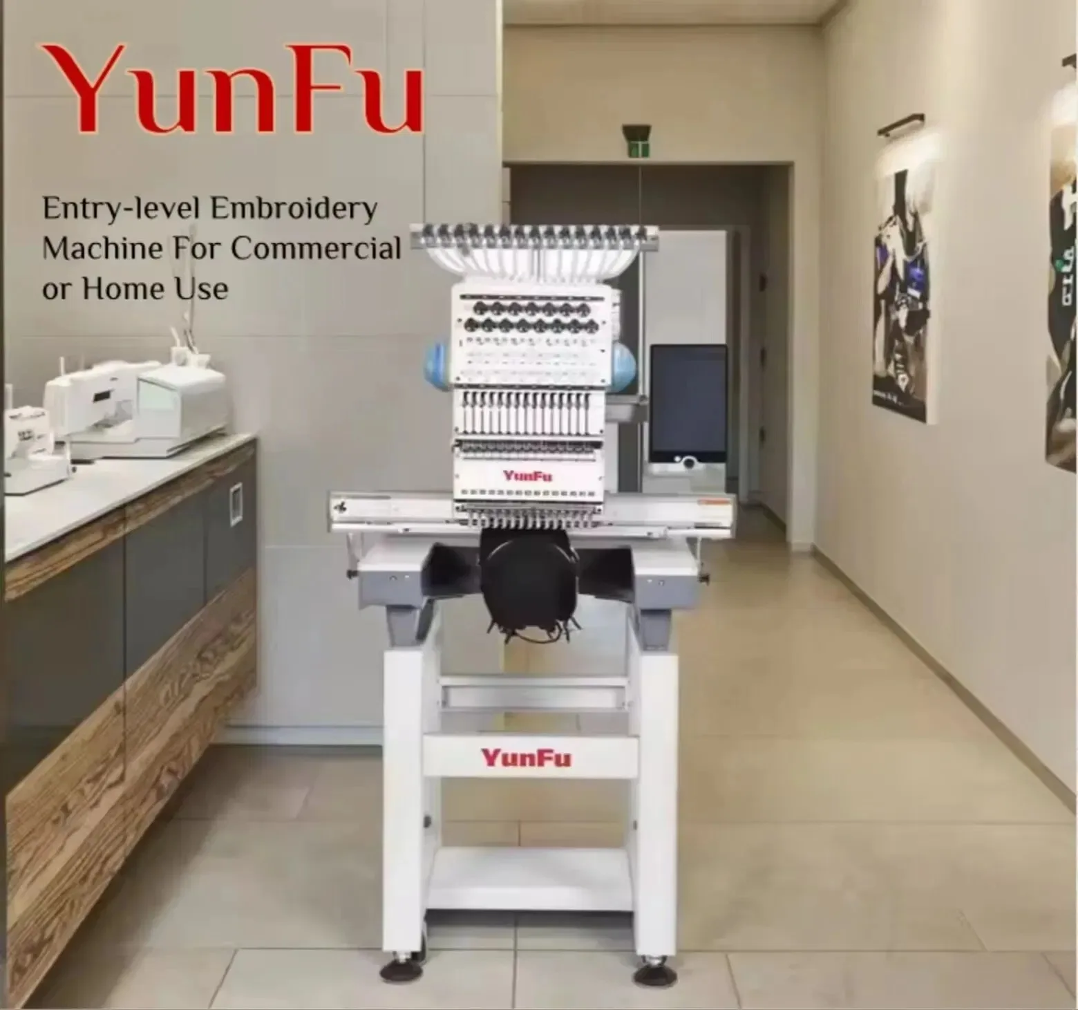 Yunfu Computer Embroidery Machine Textile Embroidery Designs