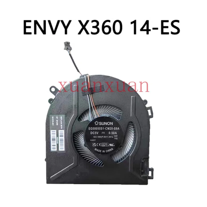 FOR HP ENVY X360 14-ES Laptop TPN-W158 CPU Cooling Fan N41019-001