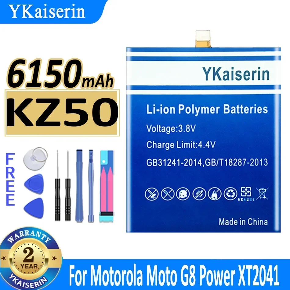 Batería YKaiserin 6150mAh KZ50 KZ 50 para Motorola Moto G8 Power XT2041 One Zoom XT2010-1 baterías