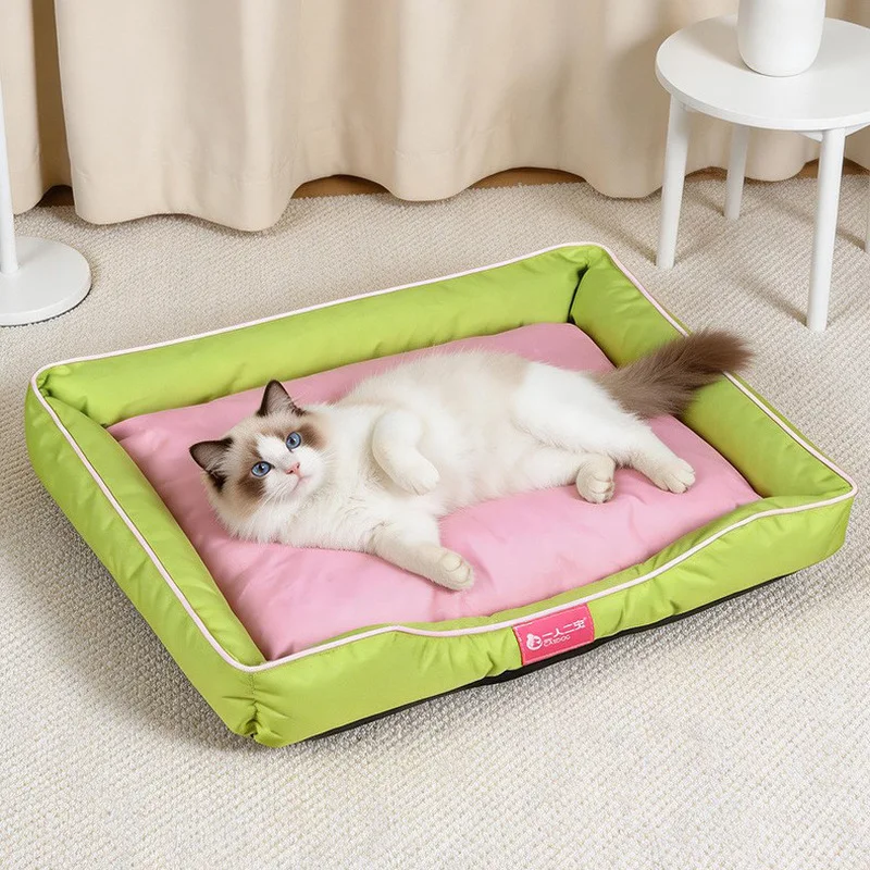 All-season summer dog bed for cats, made of Oxford fabric, pet bed resistant to bites, not moisture-proof