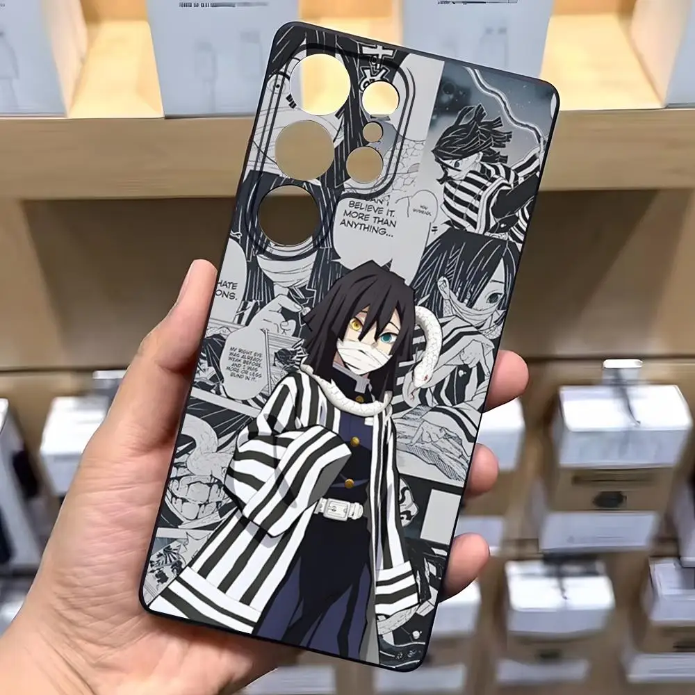 鬼滅の刃 伊黒小芭内 スマホケース Samsung A16 A26 A36 A56 A15 A25 A35 A55 A34 A24 A54 A23 A53対応 ブラック ソフトシェル