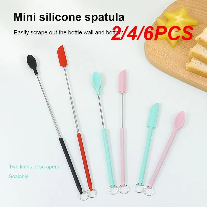 2/4/6PCS Butter Spreader Durable Multi Scene Application 4 Colors Food Grade Silicone Kitchen Accessories Small Scraper