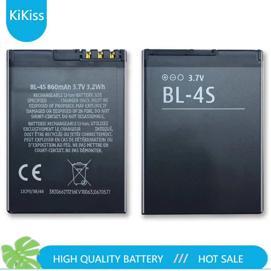 BL4S BL-4S аккумулятор для Nokia 2680s 3600s 3602S 3711 6202c 6208c 7020 7100s X3-02 2680S аккумулятор