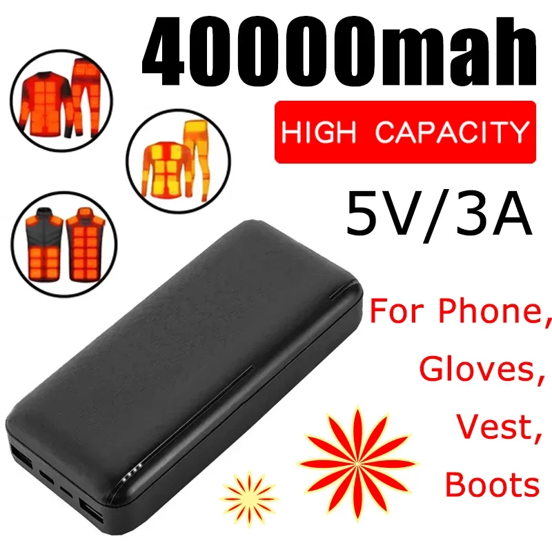 

Xiaomi MIJIA 40000mAh Heating Battery Power Bank 5V/3A Fast Charger External Battery for Heating Vest Jacket Scarf Gloves Socks