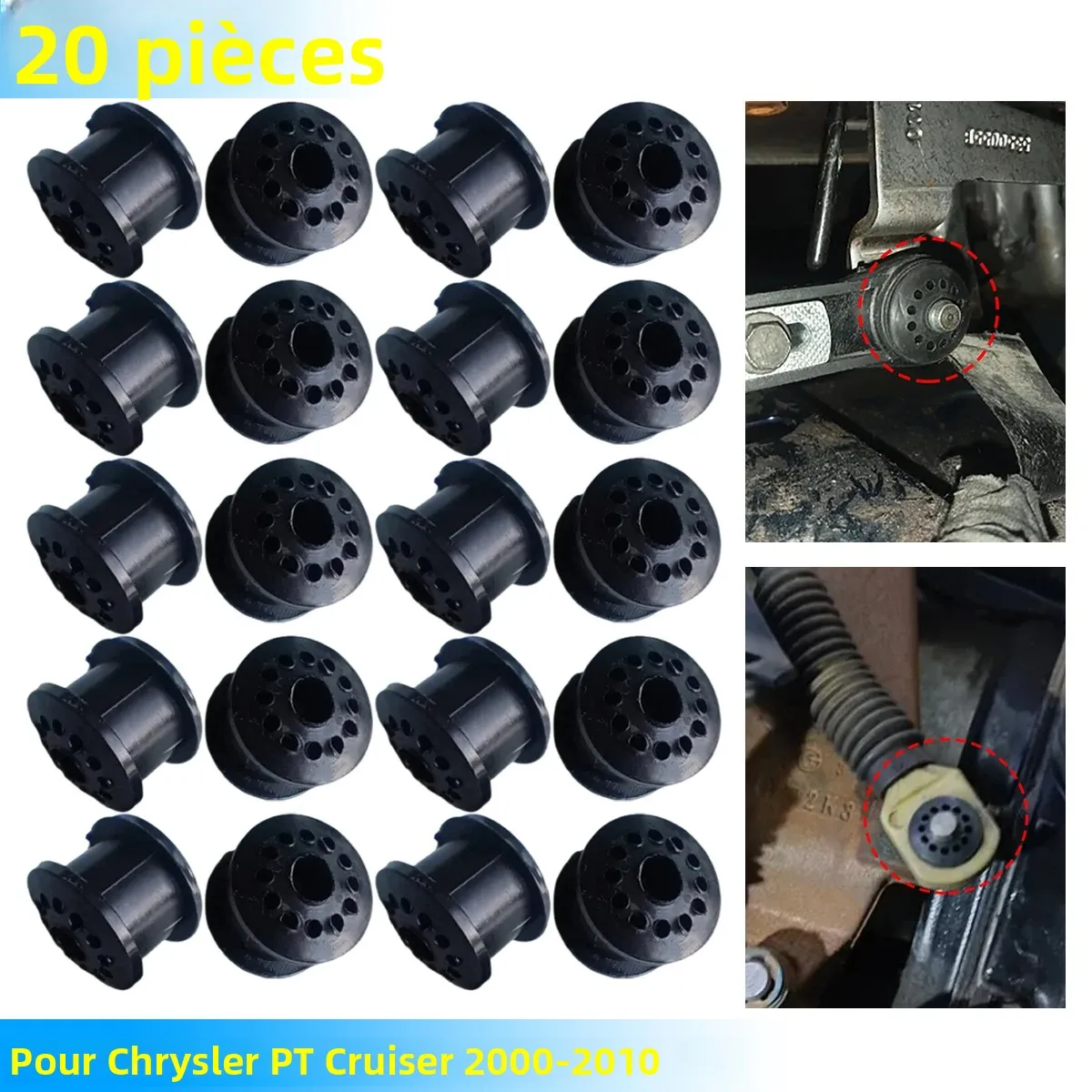 20 pièces MT boîte de vitesses levier de changement de vitesse câble liaison bague en caoutchouc pour Chrysler PT Cruiser 2000 2006-2010 Lancia Voyager Plymouth néon