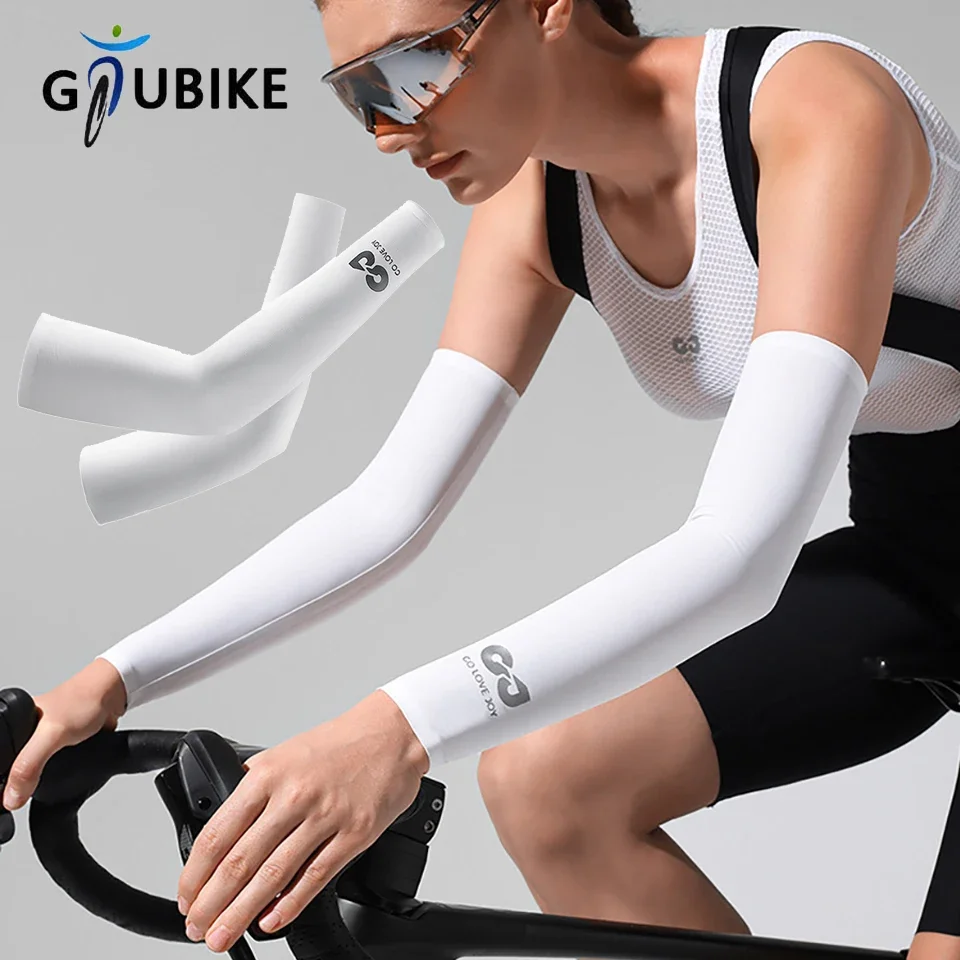 GTUBIKE Arm Sleeves Ice Fabric Breathable Quick Dry Running Sun UV Protection Outdoor Running Fishing Men Women Summer Sleeves
