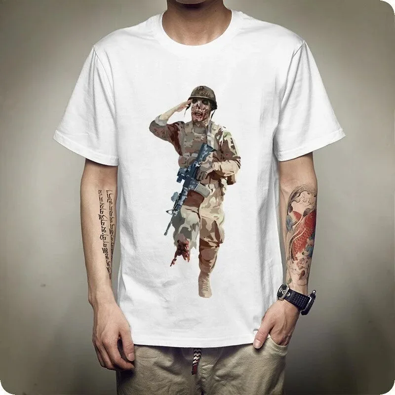 War Is Hell Commemorating The Vietnam War Jungle War War Is Hel Soldiers Anti-War 2026 Summer Pure Cotton Men's T-shirt