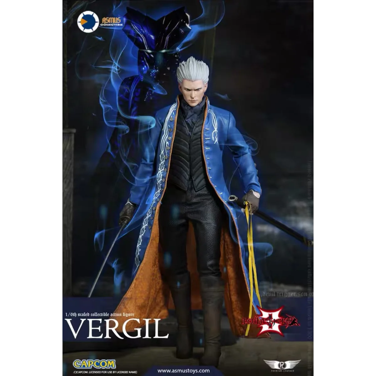 

Stock Original Genuine ASMUS TOYS Vergil DMC002 Devil May Cry 3 1/6 Vergil Movable Sculpture Game Doll Anime Toys Ornament Model