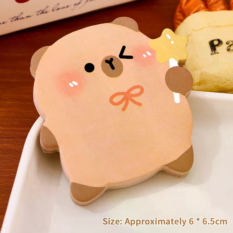 60 ورقة كابيبارا بوست ملاحظات لاصقة عالية الجودة لطيف قابلة لإعادة الاستخدام ملاحظات لاصقة الكرتون لاصق ملاحظات لاصقة طالب القرطاسية #6