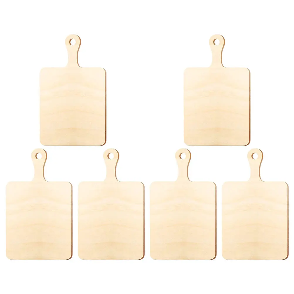 

6Pcs Wooden Cutting Boards Mini Chopping Boards for Kids DIY Painting Graffiti Craft Activity Unfinished Wood Serving Trays