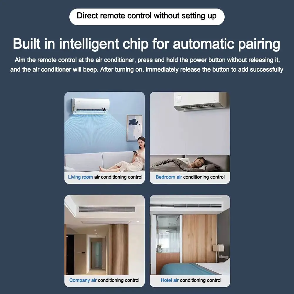 

Compatible Air Conditioner Remote Control Mini Portable Universal A/C Remote Control Air Conditioning Accessories Home Use