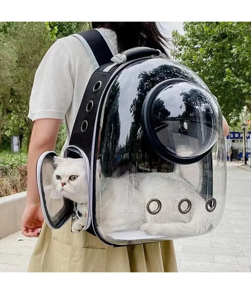 

Pet Cat Carrying Bag Space Pet Backpacks Breathable Portable Transparent Backpack Puppy Dog Transport Carrier Space Capsule Bags