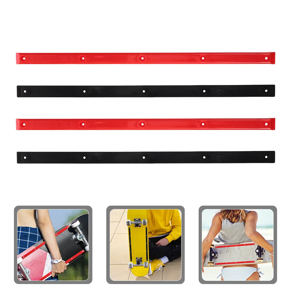 

4 Pcs Plastic Professional Rails Skate Accessories Anti-collision Skateboard Rib Bone Replaceable