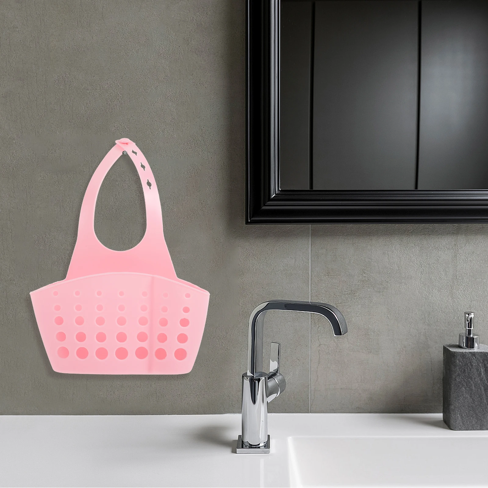 

Hollow Storage Rack Suction Cup Drain ganizer Kitchen Sponge Holder Ventilation Breathable Plastic Non Porous Surface Extra
