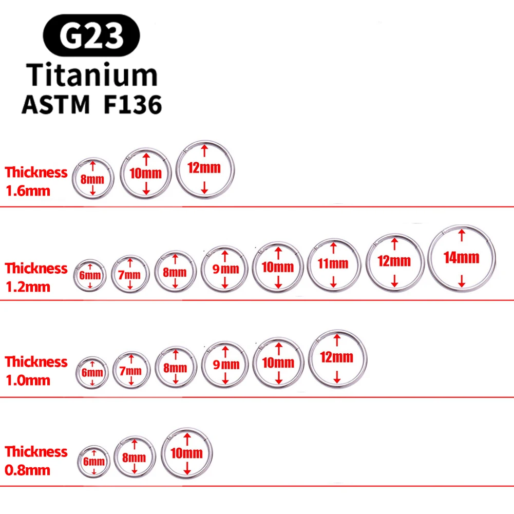 100PCS 316L Nose Rings Mixed Color Body Clips Hoop For Women Men Cartilage Piercing Jewelry Segment Lip Ear L Ring Hoop