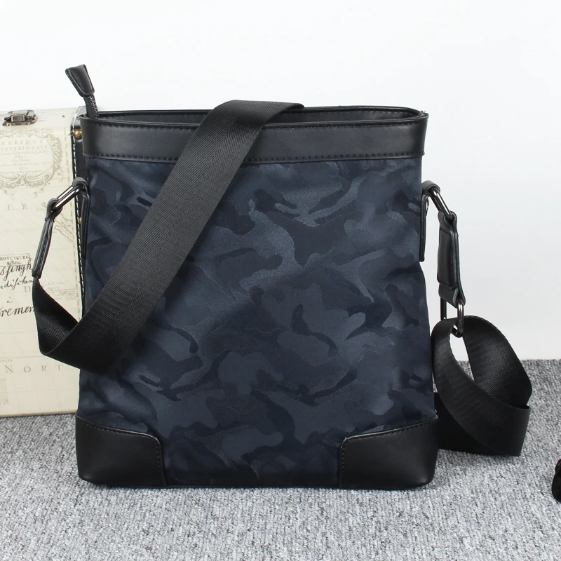 

Водонепроницаемая нейлоновая камуфляжная мужская сумка через плечо из бычьего плетения, сумка на одно плечо, повседневная корейская маленькая сумка для молодежи