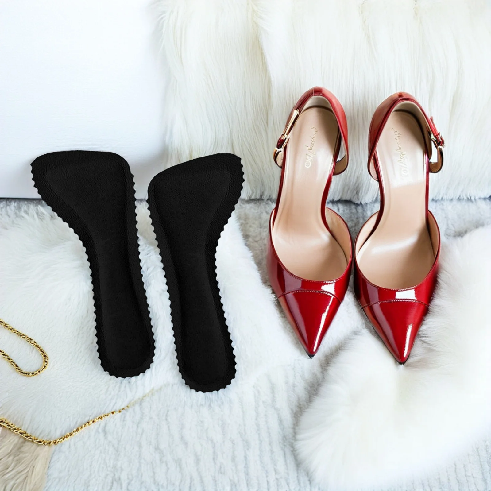 

Women'S Invisible Height Increasing Sandal Insoles 3/4 Self-Adhesive Breathable Forefoot Cushion Anti-Slip Shoe Inserts