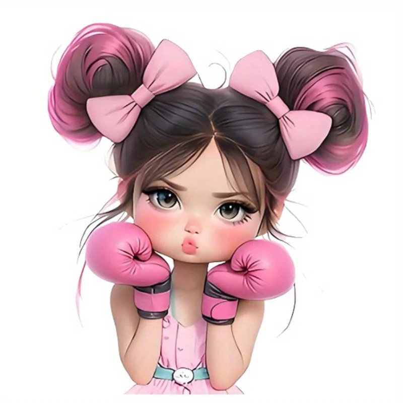 Divertidos Calcomanías Termoadhesivas con Lazo Rosa para Camisetas, Jeans, Chaquetas, Mochilas, Gorras, Bolsos y Almohadas