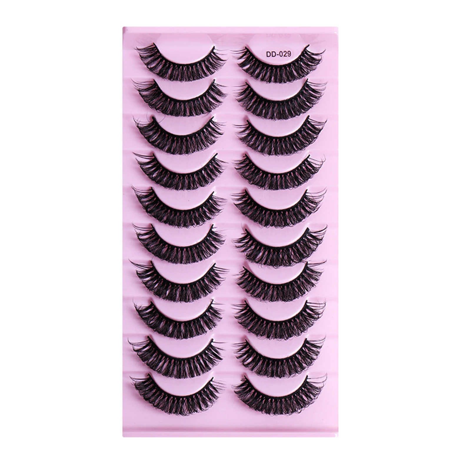 10 คู่รัสเซีย Fluffy Volume lash full strip Curling up ขนตาขนตายาวพรีเมี่ยมสําหรับผู้หญิงสาวแต่งหน้าอุปกรณ์เสริม