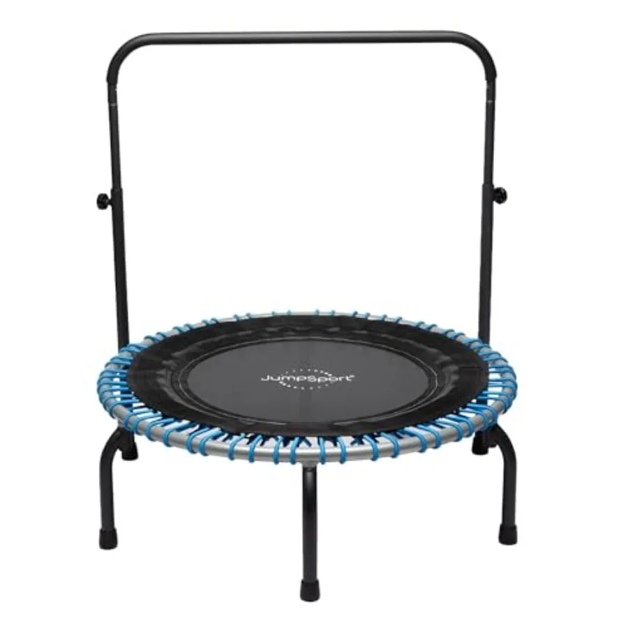 

JumSport 350 Series 39 Trampoline Handle Bar Bundle for home fitness use, powder-coated steel frame in teal, 30 adjustable bung