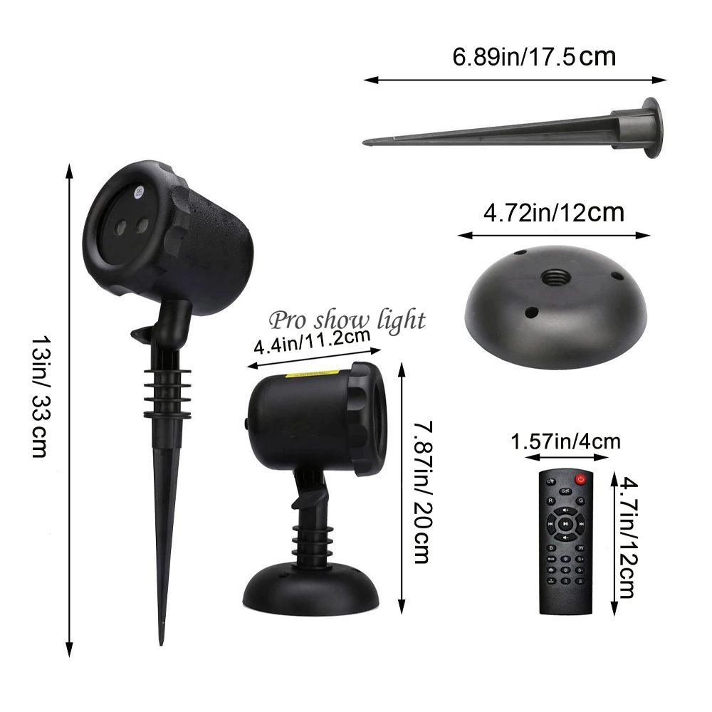 12 Patterns Christmas Holiday Laser Light Projector Outdoor Garden Lights IP65 Waterproof Lawn Lights For Patio Yard Disco Shows