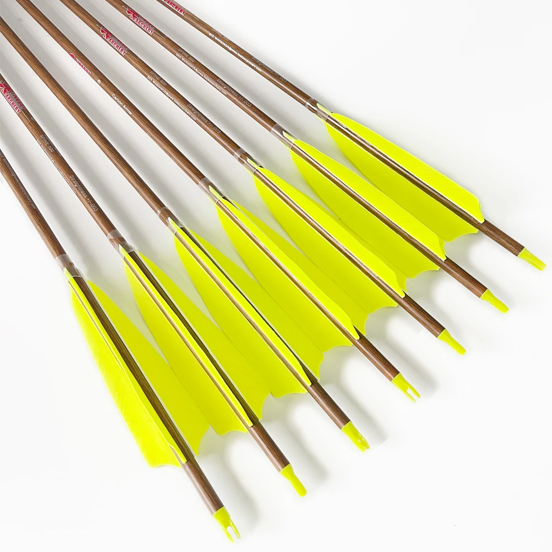 

12 шт. Linkboy, карбоновые стрелы для стрельбы из лука ID6,2 мм, деревянная кожа Sp300-900, 5 дюймов, лук из турецкого пера, охотничьи аксессуары