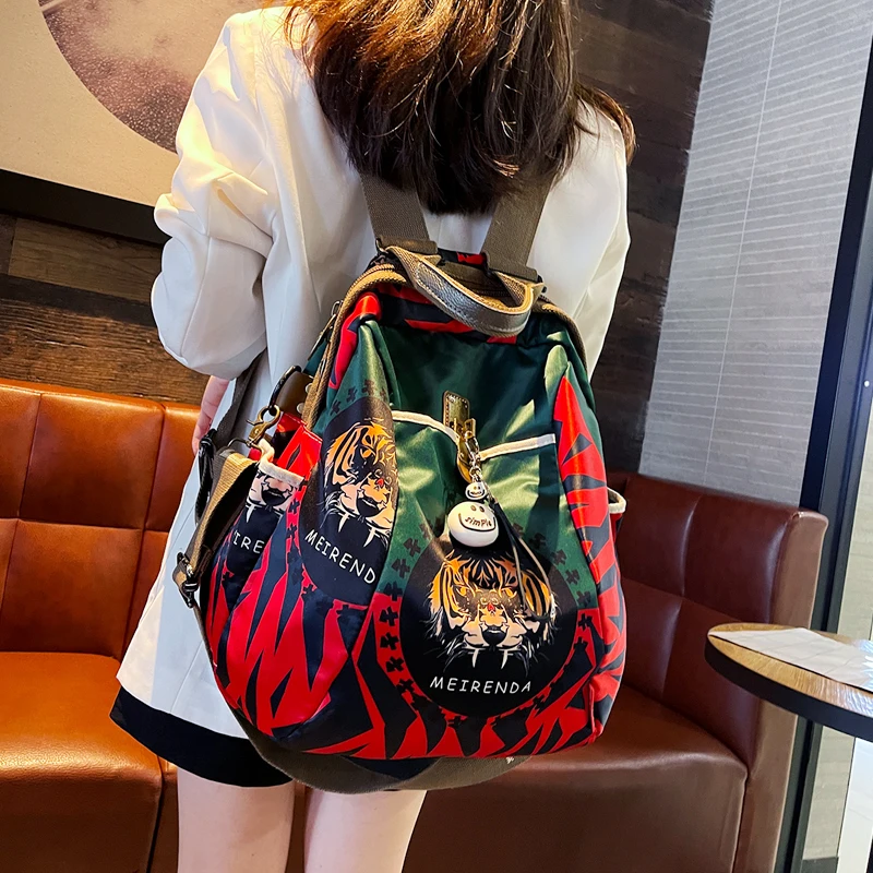 Luxury Tiger Print Women's Backpack Travel Bagpack Female Large Capacity Duarable Ladies Rucksack Fashion Mochila School Bag