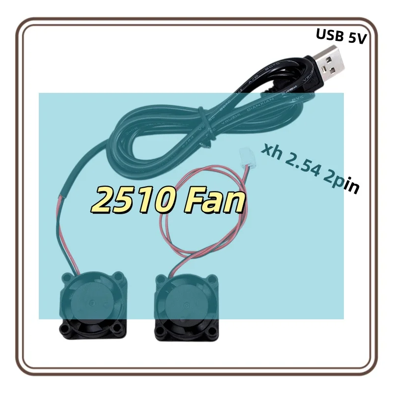 2.5cm DC 5V USB Fan 2510 PC Computer Case Cooler Brushless Cooling Fans For Raspberry Radiator Ventilation Oil Bearing 12v E
