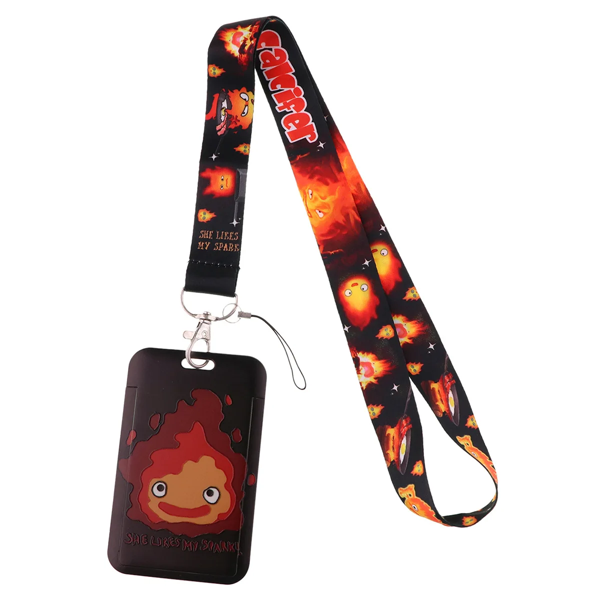 Anime Mononoke Hime Lanyard Key Neck Strap Lanyard Badge Holder Ghibli Keychain Id Card Holder Hang Rope Miyazaki Hayao Gifts