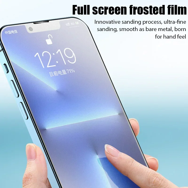 2 Piezas Vidrio Templado Mate para iPhone 11 12 13 14 15 Pro Max Vidrio para iPhone 11 13 14 15 Pro Max Protector de Pantalla Película 2