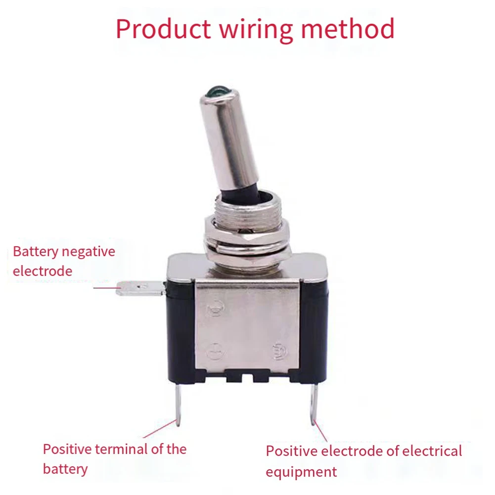 For Automotive 2 Pin Switch 20A Rocker Switch Safe Power Control Flame Retardant Rocker Switch Long Mechanical Life