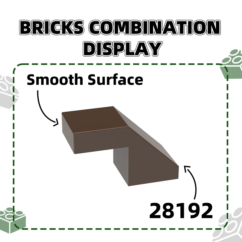 Wange 238 Pçs/lote 28192 Inclinação 2x1 com Recorte sem Blocos de Pregos Acessórios de Cor Compatível com Tijolo Crianças Brinquedos Montagem