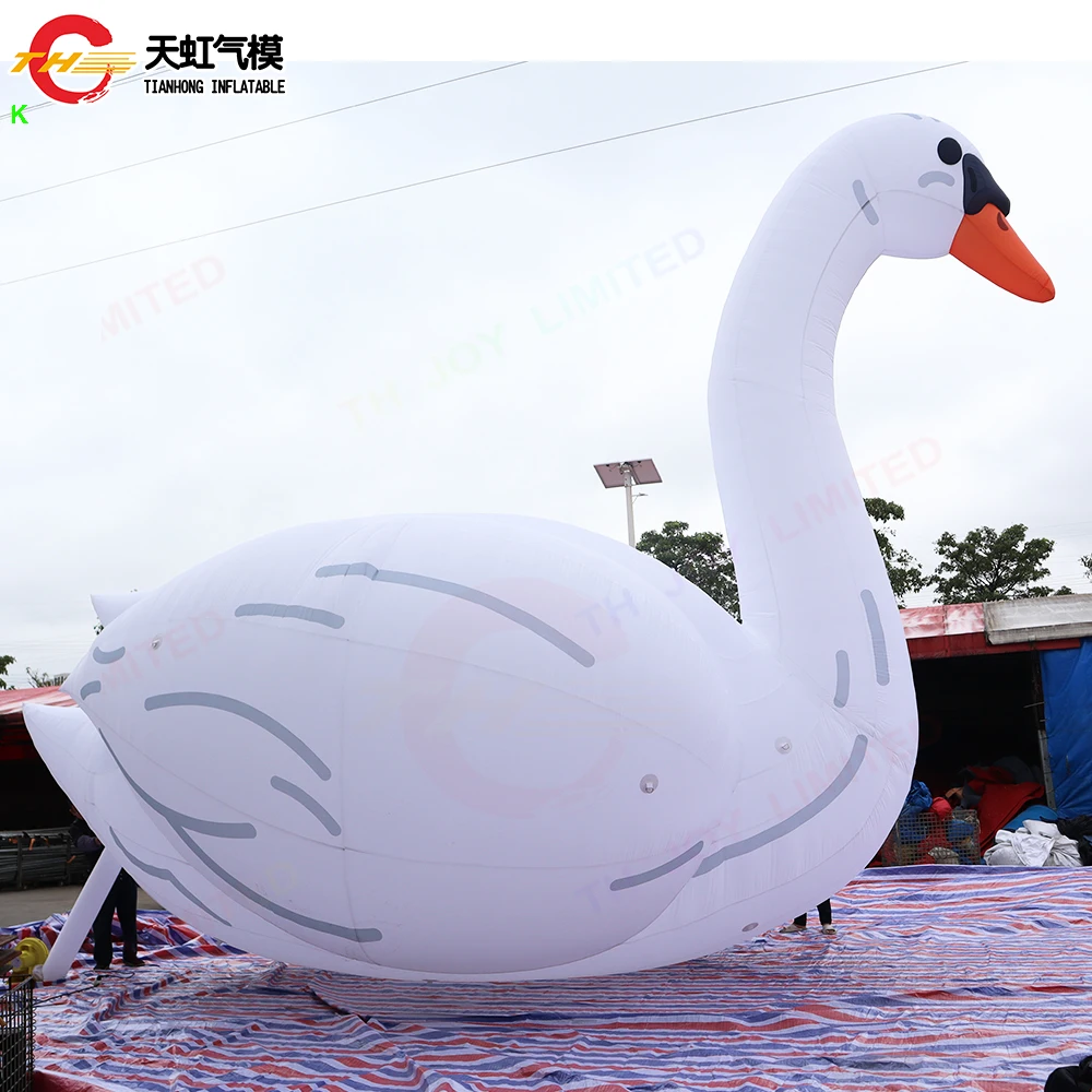 Advertising Decorated Inflatable Swan Animal White Inflatable Swans for Christmas Outdoor Decorations