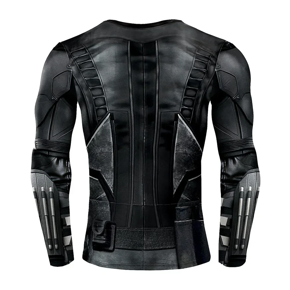 خارقة بات بروس واين تأثيري حلي تي شيرت الصالة الرياضية ملابس رياضية طويلة/قصيرة الأكمام اللياقة البدنية تي شيرت هالوين زي حفلة