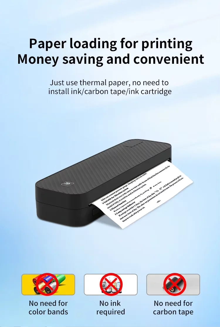 Wireless Tattoo Stencil Printer A4DY Bluetooth Portable Tattoo Machine Compatible with Smartphone & Pad