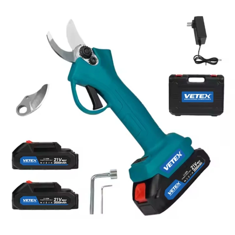 กรรไกรตัดแต่งกิ่งไม้ไร้สาย Vetex รุ่น PS-D-2125 แบบไร้แปรงถ่าน ใช้กับแบตเตอรี่ 21V สำหรับตัดแต่งกิ่งไม้ผลไม้